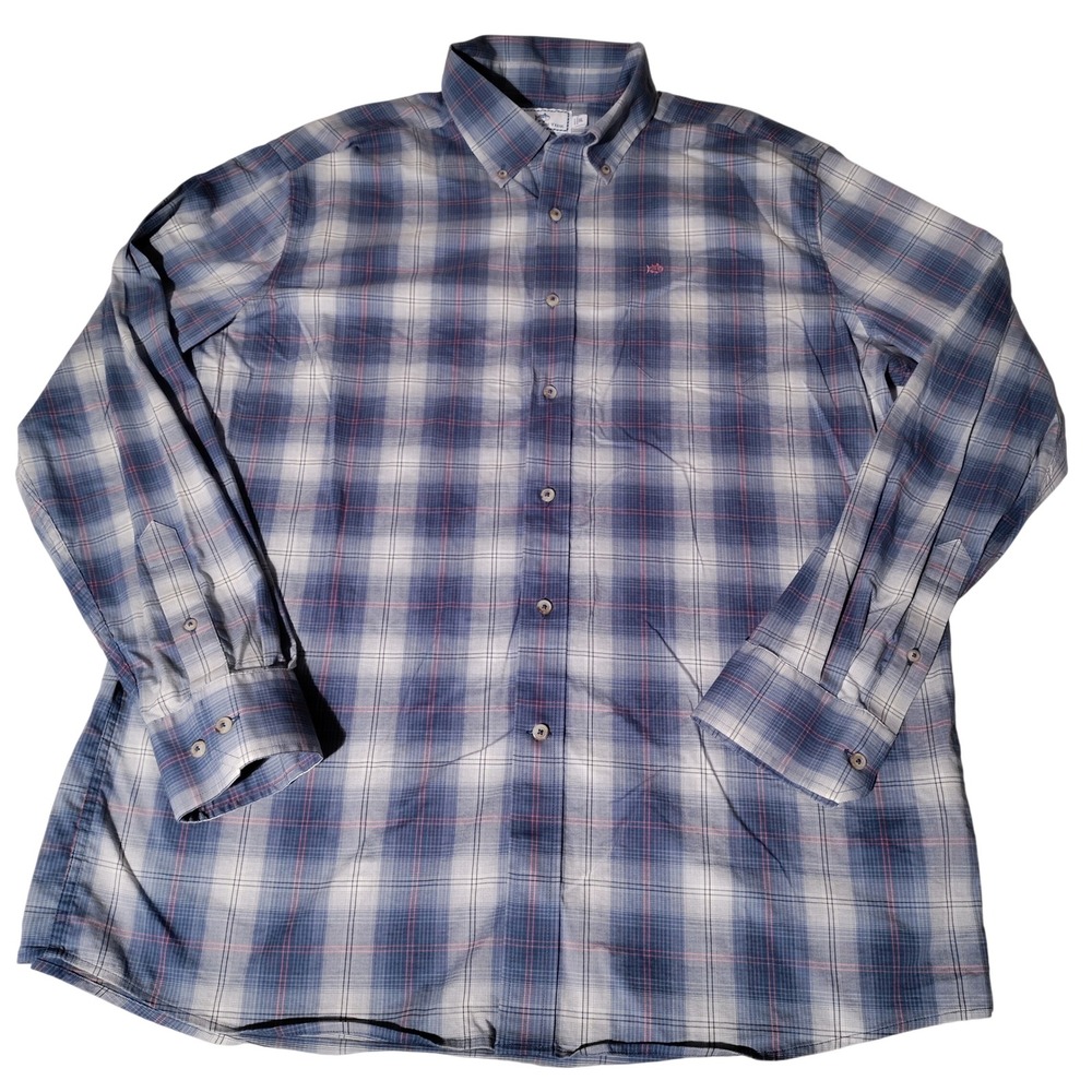 Southern Tide Coastal Passage Mens XL Blue Plaid Performance Button Down Shirt